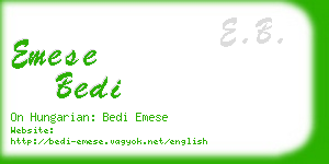 emese bedi business card